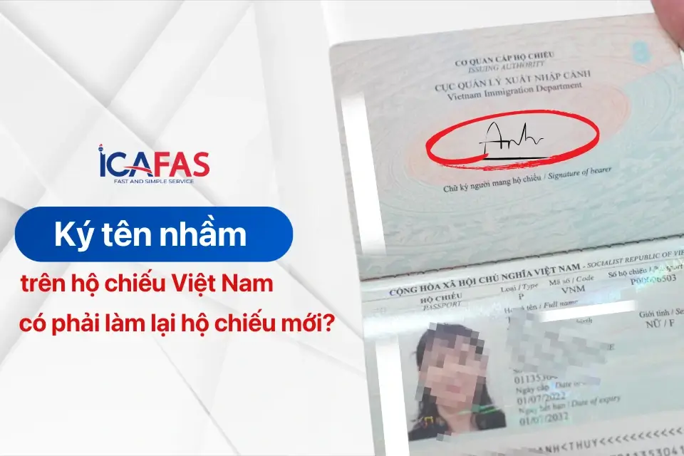 Ký tên nhầm trên hộ chiếu Việt Nam có phải làm lại hộ chiếu mới?
